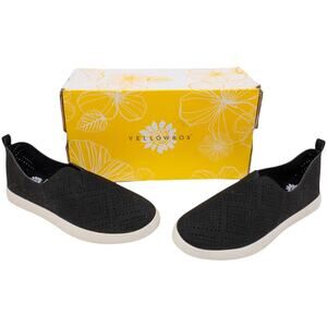 Yellow Box Women's Black Obie Suede Slip On Sneakers 7.5